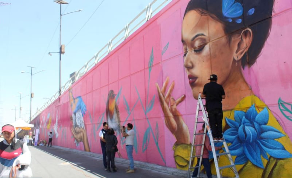 Jóvenes de todo el país pintan murales contra las adicciones con apoyo de la SEP