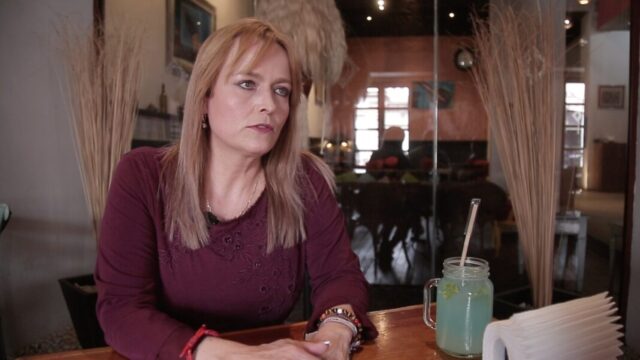 Ruth Calderón Babún durante una entrevista en Zacatecas